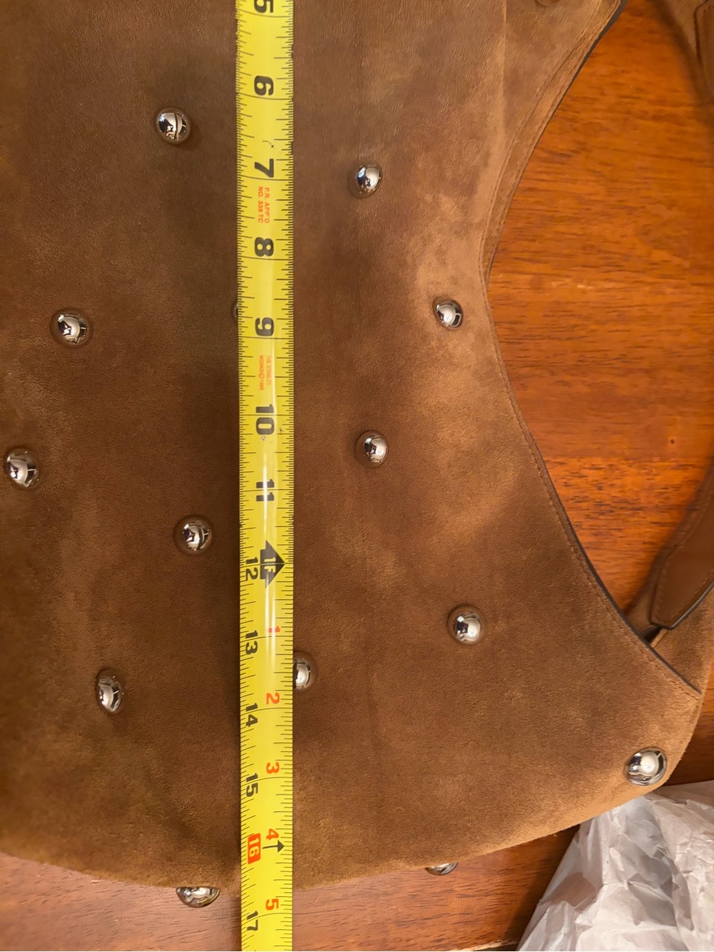 Madewell Mylie Suede Studded Hobo Bag in Brown - Picture 8 of 11